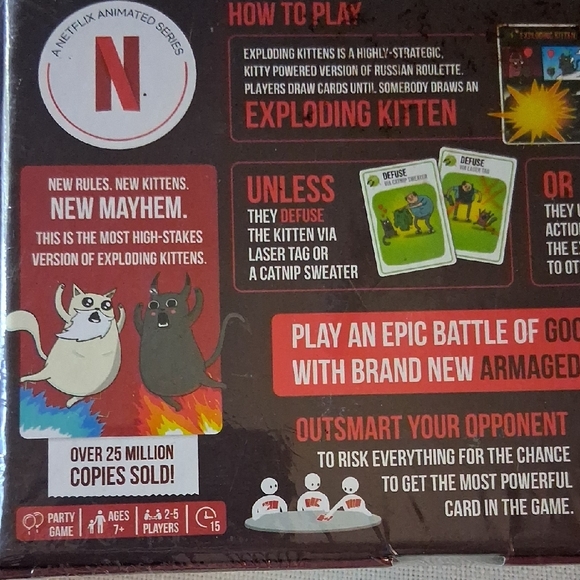 Netflix Exploding Kittens Good vs Evil Card Game - Picture 5 of 6